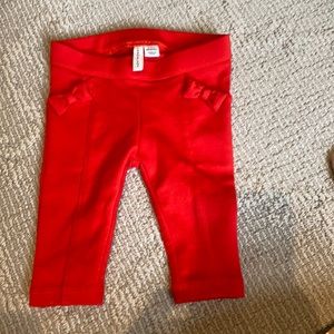 NWOT Janie and Jack Bow Ponte Pants 0-3 mos